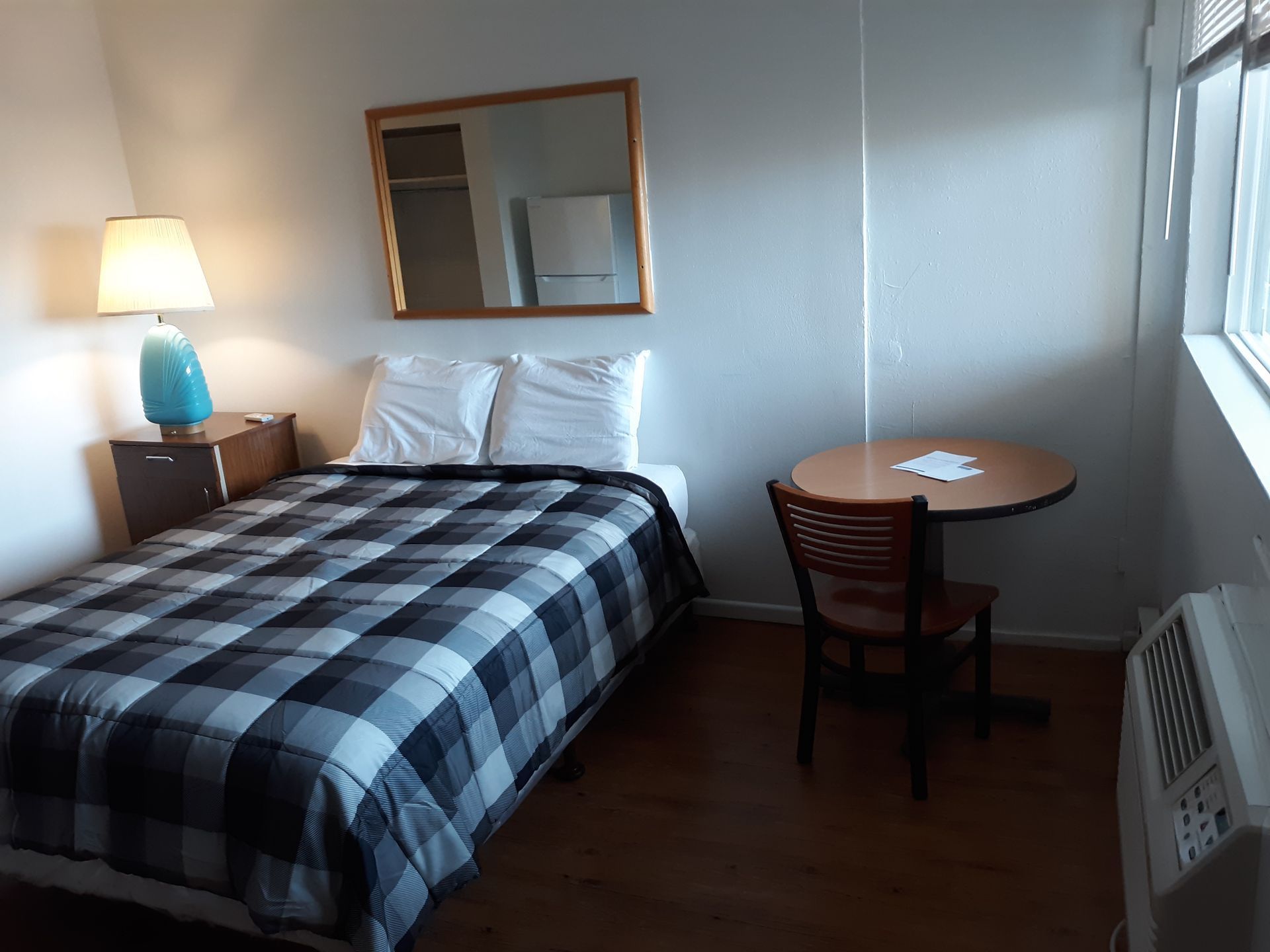 Motel room interior